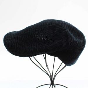 LACOSTE 帽子 サーモハンチング ハンチング メッシュ ロゴ 58cm 紺 ネイビー