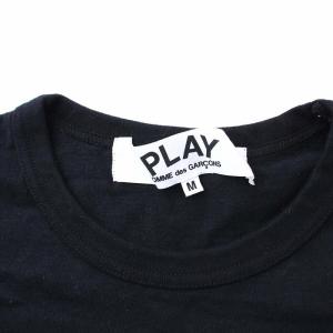 PLAY Comme des Garçons AD2021/10 Tシャツ カットソー ロンT 長袖 ハートワッペン M 黒 ブラック AZ-T118