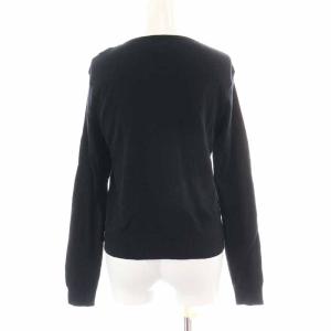 agnes b. カーディガン コットン 長袖 2 M 黒 ブラック