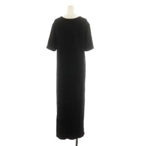 EVERYDAY I LIKE 21SS マキシドレス ワンピース ロング丈 半袖 リネン 麻 黒 ブラック 21040500802010