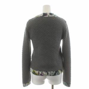 D&G カーディガン ニットジャケット 花柄 ウール 長袖 38 S グレー