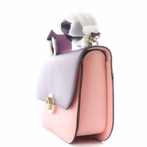 kate spade new york 2022 ショルダーバッグ レザー フラップ バイカラー 紫 パープル ピンク K9150