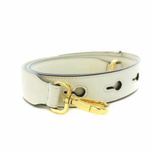 FENDI ローマ ROMA ストラップ ユー ショルダーストラップ レザー 金ボタン 白 ホワイト ゴールド