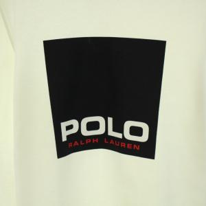 POLO RALPH LAUREN スウェット トレーナー クルーネック 長袖 ロゴプリント XS 白 ホワイト 黒 ブラック