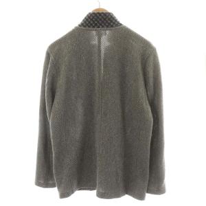 LANVIN en Bleu ニットジャケット シングル 50 XL グレー