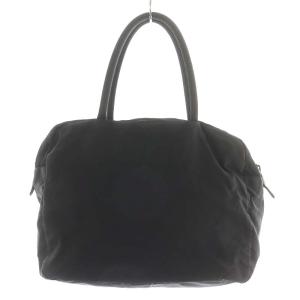 PRADA 三角プレート ハンドバッグ ナイロン 黒 ブラック