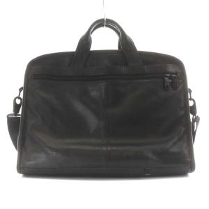 TUMI オールレザー ブリーフケース ビジネスバッグ ハンドバッグ ショルダーバッグ 2way 黒 ブラック