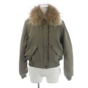 ファー付コンパクトMA-1 ブルゾン ジャケット 中綿 ショート ジップアップ 0 S カーキ SWFJ145056
