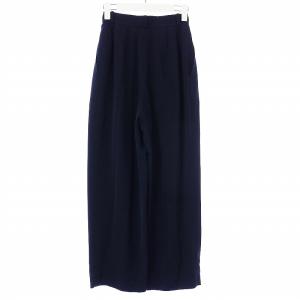 YVES SAINT LAURENT ヴィンテージ タックパンツ スラックス ストレート ジップフライ 7A3 S 紺 ネイビー