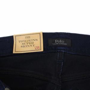 POLO RALPH LAUREN デニムパンツ ジーンズ スキニー USED加工 W28 インディゴ タグ付き