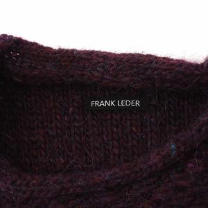 Frank Leder ニット セーター 長袖 クルーネック 厚手 M 紫 パープル
