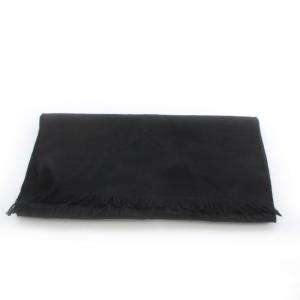 EMPORIO ARMANI マフラー ストール ロゴ ウール 黒 ブラック