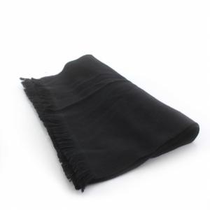 EMPORIO ARMANI マフラー ストール ロゴ ウール 黒 ブラック