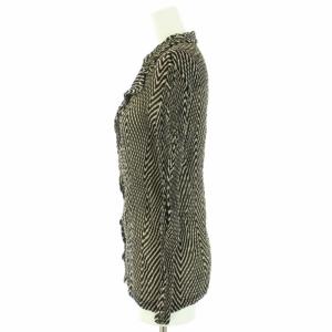 ISSEY MIYAKE ブラウス プリーツ ストライプ ボーダー 2 ベージュ
