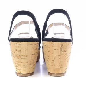 PELLICO SUNNY サンダル ストラップ ヒール ウェッジソール スエード 36 23cm 黒 ブラック