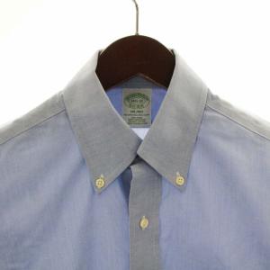 Brooks Brothers MILANO ワイシャツ 長袖 ボタンダウン 141/2-32 S ライトブルー