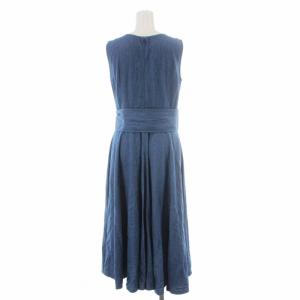 Diagram GRACE CONTINENTAL デニムワンピース ロング ノースリーブ ベルト Vネック 36 S 青 ブルー