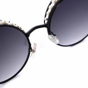 CHANEL CH4234 パール ラウンド サングラス ブラック
