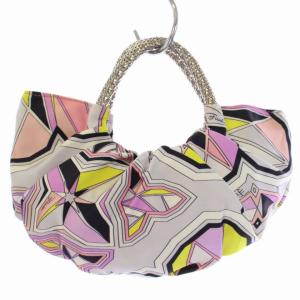 Emilio Pucci ハンドバッグ プッチ柄 シルク マルチカラー