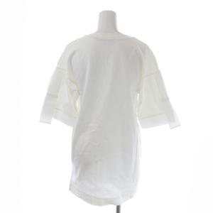 UN3D. 20SS ショルダーテープTシャツ カットソー クルーネック プルオーバー 半袖 オーバーサイズ F 白 ホワイト