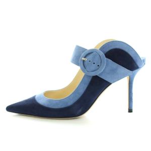 HENDRIX ミュール パンプス ピンヒール ポインテッドトゥ スエード バイカラー 靴 シューズ 36.5 23.5cm