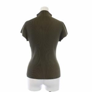 PLEATS PLEASE ISSEY MIYAKE イッセイミヤケ PP73FK332 ハイネックカットソー プリーツ L カーキ