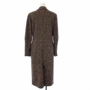 Salvatore Ferragamo チェスターコート アウター ロング ツイード ウール I42 L カーキ ブラウン