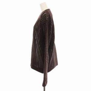 AURALEE A22AP02RF 22AW WOOL FELT YARN MESH ニット 長袖 1 ブラウン