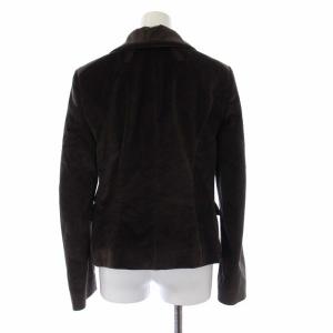 CELINE ベロア スーツ セットアップ 上下 テーラードジャケット スカート 馬車金具 40 L ブラウン