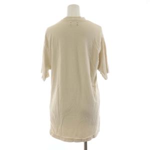 unfil Tシャツ カットソー クルーネック プルオーバー 絹 シルク 半袖 3 L アイボリー