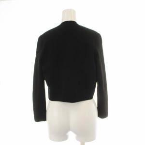 PAULE KA ニットカーディガン 長袖 ショート丈 無地 S 黒 ブラック