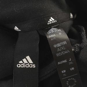 adidas パーカー プルオーバー スウェット ライン XL 黒 ブラック