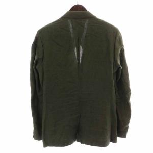 junhashimoto ヘビーリネンオムニジャケット HEAVY LINEN OMNI JACKET テーラードジャケット シングル 麻 4 L カーキ
