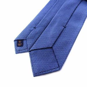 LOUIS VUITTON ネクタイ 総柄 絹 シルク100％ 青 ブルー