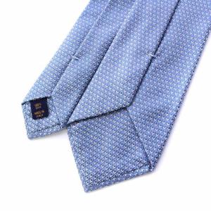 LOUIS VUITTON ネクタイ 総柄 絹 シルク100％ 青 ブルー