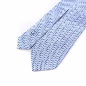 LOUIS VUITTON ネクタイ 総柄 絹 シルク100％ 水色 ライトブルー