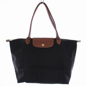 LE PLIAGE トートバッグ ハンドバッグ ナイロン レザー 黒 ブラック 茶 ブラウン