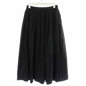 EVERYDAY I LIKE 23SS Cotton Dramatic Gather SK フレアスカート ギャザースカート ロング F 黒 ブラック 23060510001010