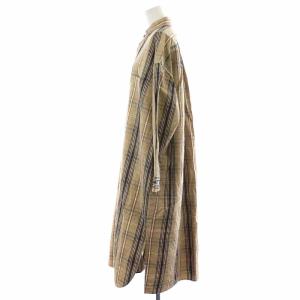 美品＊TICCA ティッカ バンドカラーロングシャツ F 黒 長袖 コットン混 美品＊TICCA ティッカ バンドカラーロングシャツ F 黒 長袖