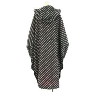 DIESEL G-ZANTA ロングコート ロゴ フード 裏地ピンク ドルマンスリーブ ビックシルエット オーバーサイズ アウター S 黒