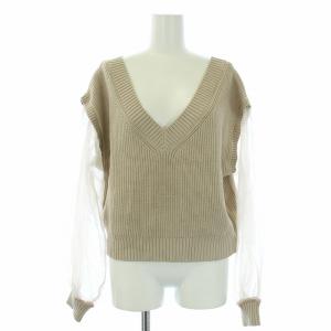 Ameri VINTAGE 20AW SHEER LAYERED SHIRT TOP セットアップ 上下 ニット セーター プルオーバー シャツワンピース