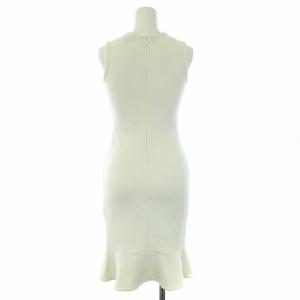 EMPORIO ARMANI ワンピース ひざ丈 ノースリーブ ストレッチ 38 XS 白 ホワイト
