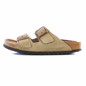 BIRKENSTOCK Arizona Soft Footbed Leather Sandals サンダル 25.0cm ベージュ