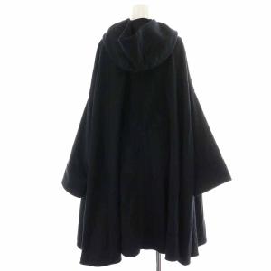 HOUSE OF LOTUS 30212017120 21AW カシミヤ混ビーバーポンチョ ミドル丈 ウール M ブラック