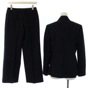 OLD ENGLAND スーツ フォーマル セットアップ 上下 2点セット ストライプ シングル 3B 総裏地 パンツ ウール 36 38 黒 ブラック