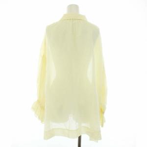 Diagram GRACE CONTINENTAL 23SS オーバーサイズカフタントップ ブラウス シャツ スキッパー 長袖 シアー シースルー 絹混 シルク混 36 S キナリ