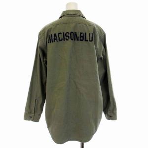 MADISONBLUE HAMPTON BACK SATIN SHIRT オーバーサイズ 1 カーキ MB999-5711