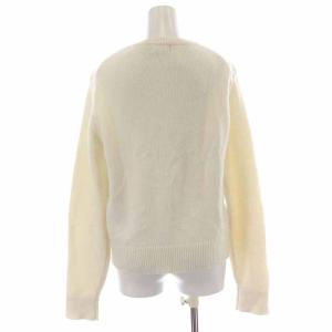 POLO RALPH LAUREN 中綿ジャケット ニット 切替 ロゴ刺繍 M 白 ホワイト