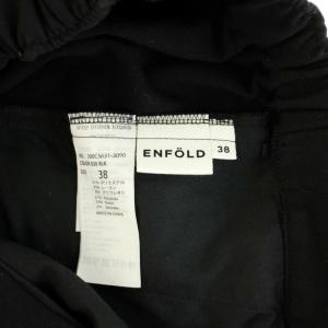 ENFOLD 19SS タックイージートラウザーパンツ ワイドパンツ 38 M 黒 ブラック