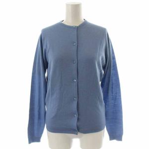 アンサンブルニット カーディガン 長袖 ニットカットソー 半袖 ウール S 青 ブルー